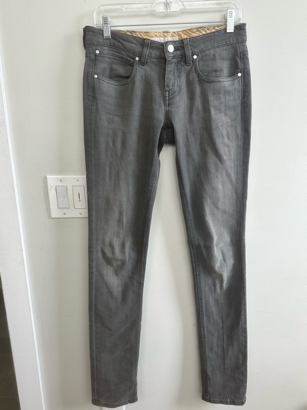 Stella McCartney Gray Black Skinny Jeans